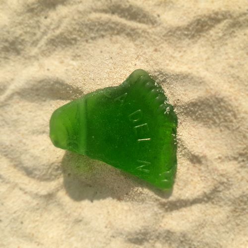 Unikat: Grüner Seeglas-Anhänger